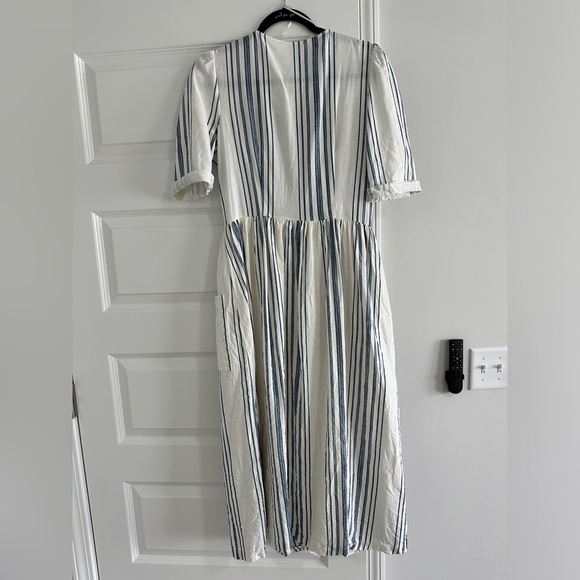 Zara Striped Button Up Dress - Picture 4 of 9
